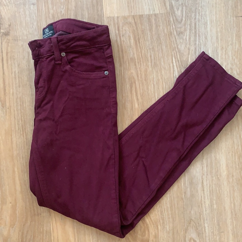 JustBlack Maroon Colored Skinny Jeans